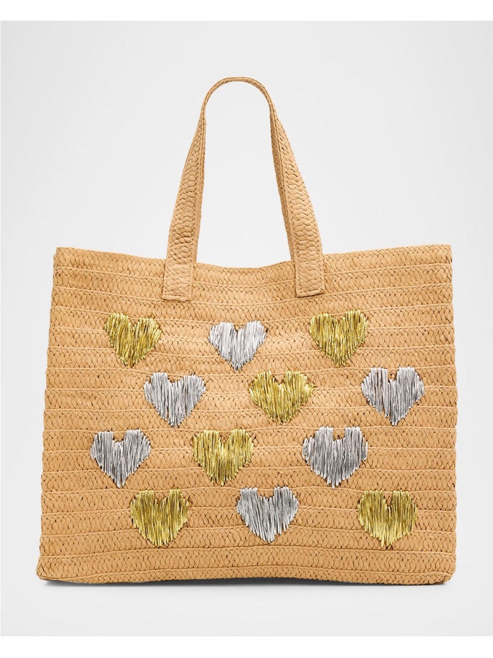BTB Los Angeles
Embroidered Heart Beach Tote Bag